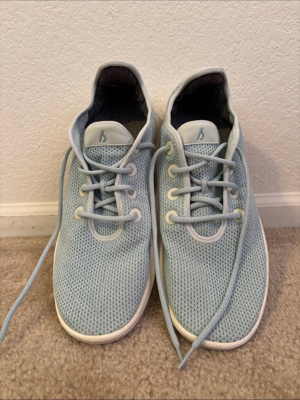 allbirds Men's Light Blue Wool Runner Sneakers